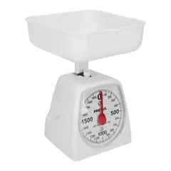 TRUPER - Báscula O Gramera Mecánica Plástica De 2 Kg Incluye Charola Pretul