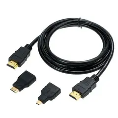 GENERICO - Cable Hdmi, Mini Hdmi, Micro Hdmi 3 En 1 Nuevo