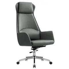 MOBLIHOUSE - Silla Gerente Giratoria Director Marbella Gris Con Respaldo Alto