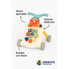 GENERICO - Andador Caminador Multifuncional con Volante-Ajustable-Plegable