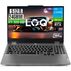 LENOVO - PORTATIL LOQ 15IAX9 INTEL CORE I5 12450HX SSD 512GB RAM 24GB RTX 3050 6GB