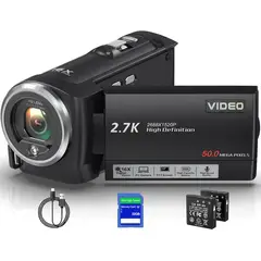 GENERICO - Cámara de video 27K 50MP 16X Zoom digital Vlogging 32GB dos baterías