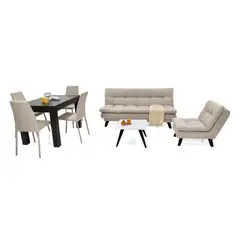 VENECIA - Combo Sala Múnich Toulouse + Juego de Comedor Mérida 4P Sillas