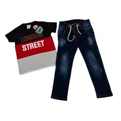 ABC - Conjunto Camiseta y jean Niño