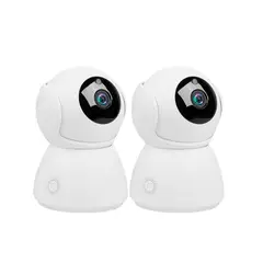 GENERICO - Cámara Seguridad Wifi x 2 Panorámica 360 Infrarroja.