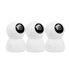 GENERICO - Cámara Seguridad Wifi x 3 Panorámica 360 Infrarroja.
