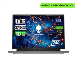 DELL - ALIENWARE INTEL CORE ULTRA 9-185H RTX 4070 8GB SSD 1TB RAM 32GB LED 16" QHD 240Hz