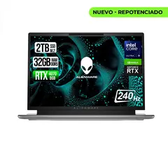 DELL - ALIENWARE INTEL CORE ULTRA 9-185H RTX 4070 8GB SSD 2TB RAM 32GB LED 16" QHD 240Hz