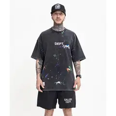 VANN - Camiseta para Hombre En Algodón Dept T-shirt Negro