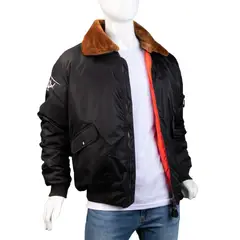ALMA DE AVIADOR - Chaqueta Nylon M2 Huey Uh-1 Hombre Negro