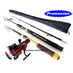 DEPORTIVA - Caña De Pescar Fibra De Vidrio + Caña 4metros+Carrete+Naylon