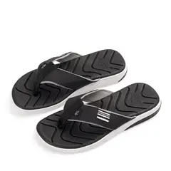 BEIRA RIO - SANDALIA PLANA NEGRO BLANCO BR SPORT