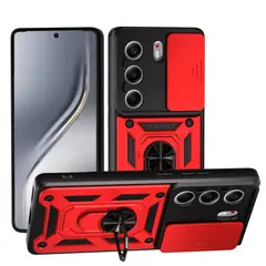 GENERICO - Funda Protector Cámara Slider Compatible Tecno Camon 40 Rojo