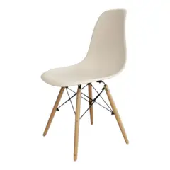GENERICO - Silla Charles Eames colores con patas de madera 82x47 cm