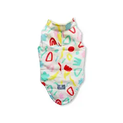 WAWAW - Chaleco L TE marfil figuras colores