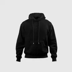 VANN - Buzo Hoodie French Terry Negro Para Hombre