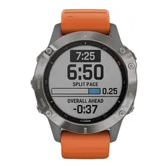 GARMIN - Fenix 6 Zafiro Naranja (47mm)