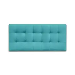 DISEÑOS RAMONA'S - Cabecero Queen 160x60 Cuadros Turquesa Sintético