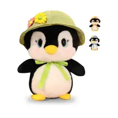 GENERICO - Peluche Pingüino Sombrero Verde Ternura Con Chispa Natural
