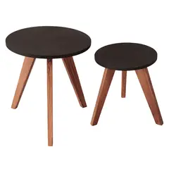 GENERICO - Mesa Auxiliar Escandinava - Set X 2- Pequeña & Mediana