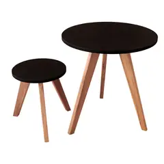 GENERICO - Mesa Auxiliar Escandinava - Set X 2 - Grande & Pequeña