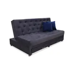 GENERICO - Sofacama Aston Nido Tarima 3 Posiciones Gris + Cojines