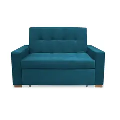 GENERICO - Sofacama Atalanta Multifuncional Carrito Turquesa + Cojines