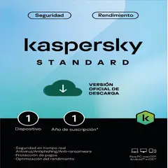 KASPERSKY - ANTIVIRUS STANDARD 1 DISPOSITIVO 1 AÑO