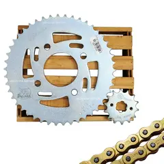 GENERICO - Kit Arrastre Victory Nitro 125 Cadena Dorada Cassarella