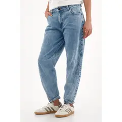 TOPMARK - Jean Boyfriend tiro medio azul para mujer