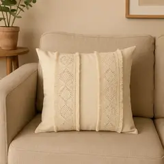 NOSSARENA - Funda de Cojín Amaranta 50x50cm Color Beige