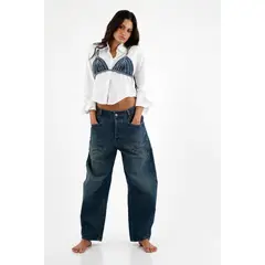 TENNIS - Camisa tipo top azul para mujer