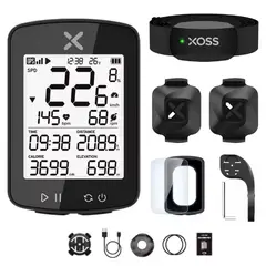 XOSS - CICLOCOMPUTADOR GPS G2 PLUS + KIT 3 SENSORES + 2 SOPORTES