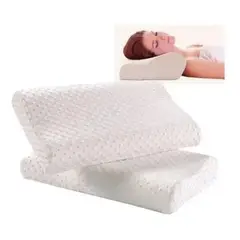 LEMMAN - 2 Almohada Ortopédica Cervical Con Memory Foam Color Blanco