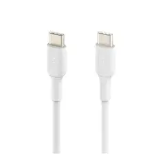 BELKIN - Cable Cargador USB tipo C a USB Tipo C Carga Rapida 1m Blanco
