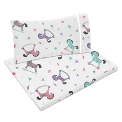 ALOHA BABY - Sabana Cuna 130x70x15 para Bebés Pony