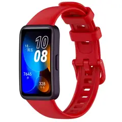 GENERICO - Correa Pulso De Silicona Para Huawei band 8-9-10 Rojo cereza