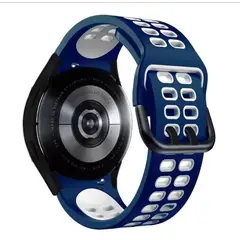 GENERICO - Correa Deportiva Para Samsung Galaxy Watch 7-6-5-4-FE Azul - blanco