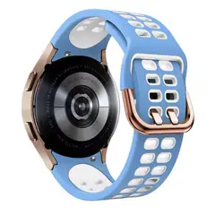 GENERICO - Correa Deportiva Para Samsung Galaxy Watch 7-6-5-4-FE Azul claro - blanco
