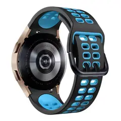 GENERICO - Correa Deportiva Para Samsung Galaxy Watch 7-6-5-4-FE Negro - azul