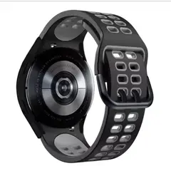 GENERICO - Correa Deportiva Para Samsung Galaxy Watch 7-6-5-4-FE Negro - gris