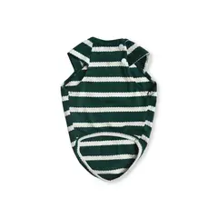 WAWAW - Esqueleto XS corte en sisa rayas verde botella y blanco