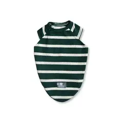 WAWAW - Esqueleto S corte en sisa rayas verde botella y blanco