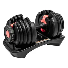 CENTURFIT - Mancuernas Ajustables 2 A 24Kg Pesas Color Negro Gym Casa