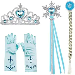 GENERICO - Princesa Elsa Frozen Accesorios Set Fiesta Decoración