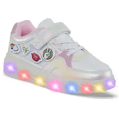 LOS GOMOSOS - Tenis Luces Gerfy Blanco para Niña