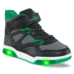 LOS GOMOSOS - Tenis con Luces Trew Negro-Verde para Niño