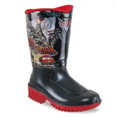 DISNEY - Botas Lluvia Sherman Cars Negro-Rojo para Niño