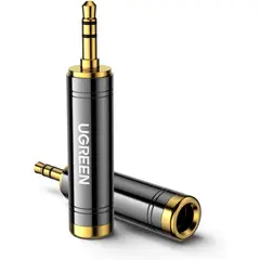 UGREEN - Adaptador Audio Jack 635mm Hembra A 35mm Macho