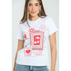RAGGED - Camiseta love Blanco Ragged.
